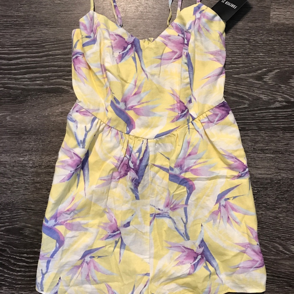 f21 yellow romper